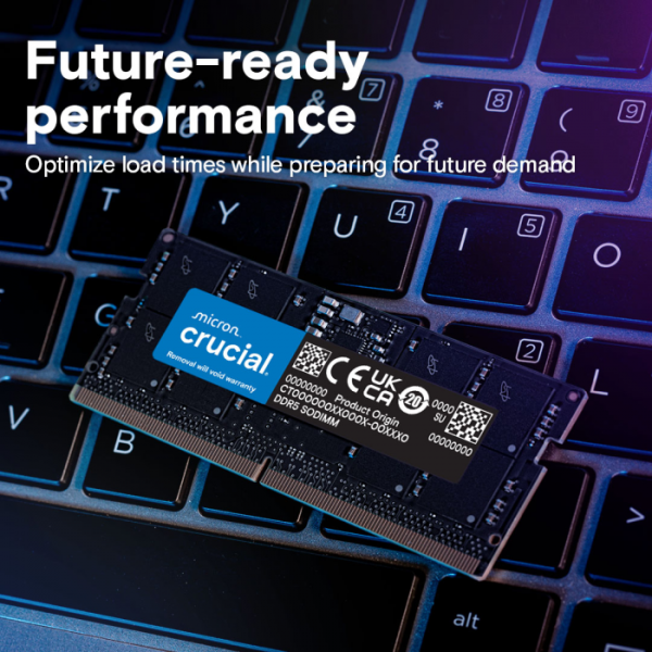Crucial 48GB Kit (2x24GB) DDR5-5600 SODIMM CL46, 1.1V
