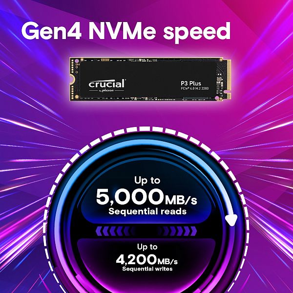 Crucial P3 Plus 1TB 3D NAND NVMe PCIe M.2 SSD
