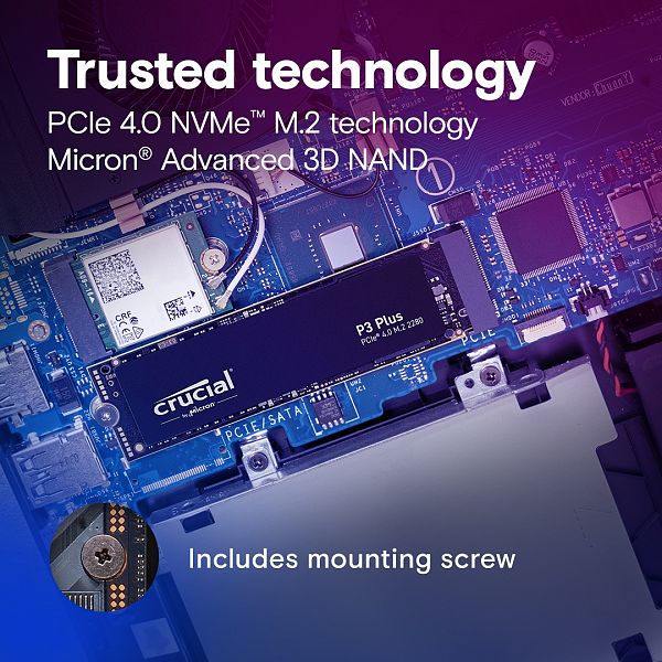 Crucial P3 Plus 1TB 3D NAND NVMe PCIe M.2 SSD