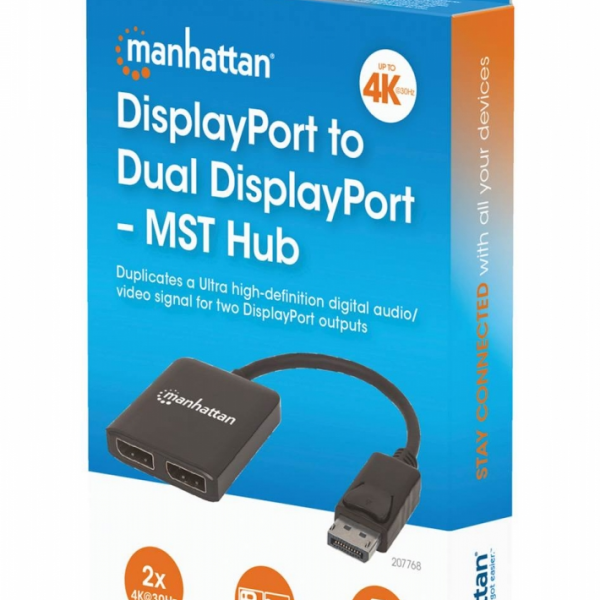 DisplayPort 2x Razdelilec z MST MANHATTAN 