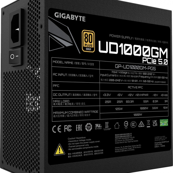 Gigabyte 1000W PG5 GOLD modularni PCI-E 5.0 napajalnik
