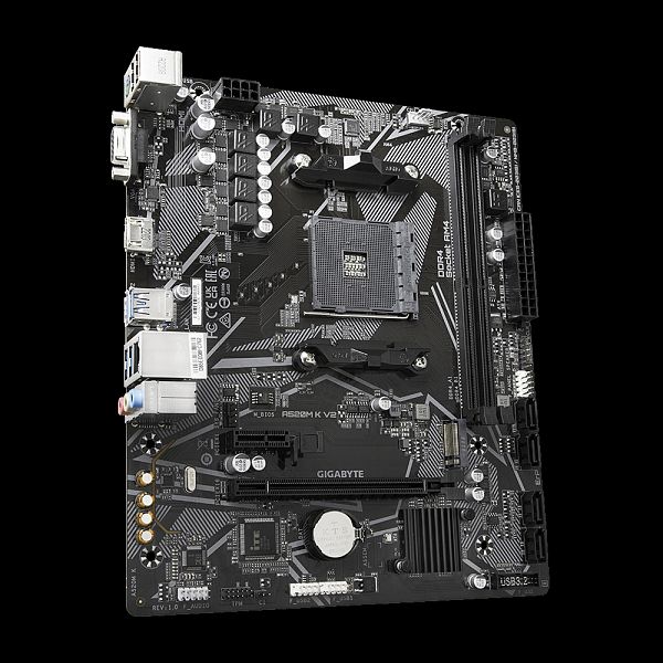 GIGABYTE A520M K V2, DDR4, SATA3, USB3.2Gen1, HDMI, AM4 mATX