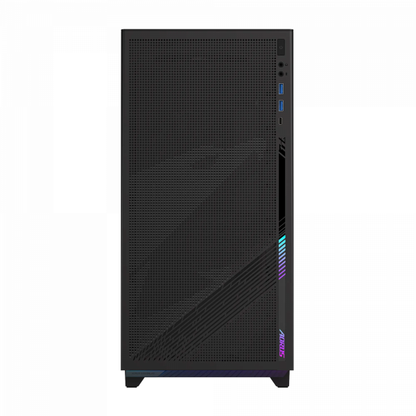 Gigabyte AORUS C400 GLASS USB-C USB 3.2 Gen2 ATX AORUS RGB osvetljeno ohišje, črno