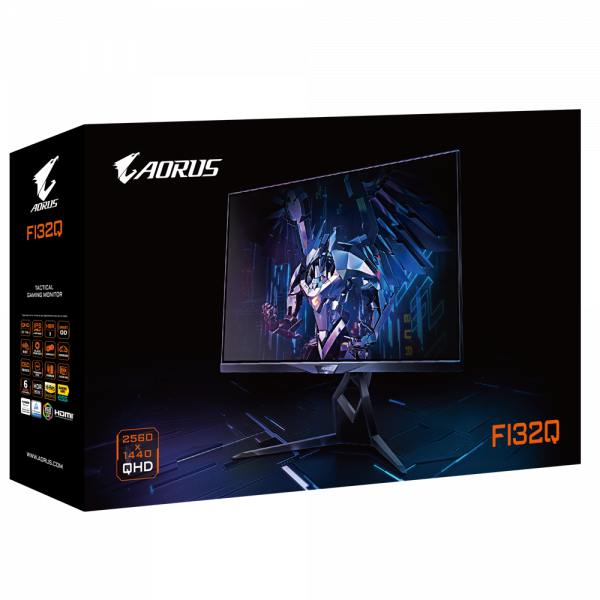 GIGABYTE AORUS FI32Q 31,5'' Gaming IPS monitor, 2560 x 1440, 1ms, 170Hz, HDR400, RGB