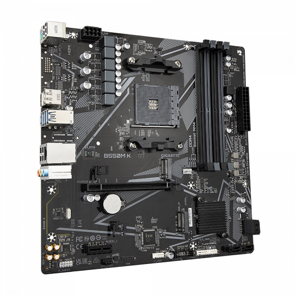 GIGABYTE B550M K, DDR4, SATA3, USB3.2Gen1, DP, AM4 mATX