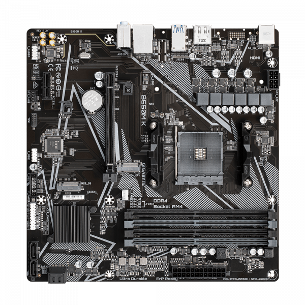 GIGABYTE B550M K, DDR4, SATA3, USB3.2Gen1, DP, AM4 mATX