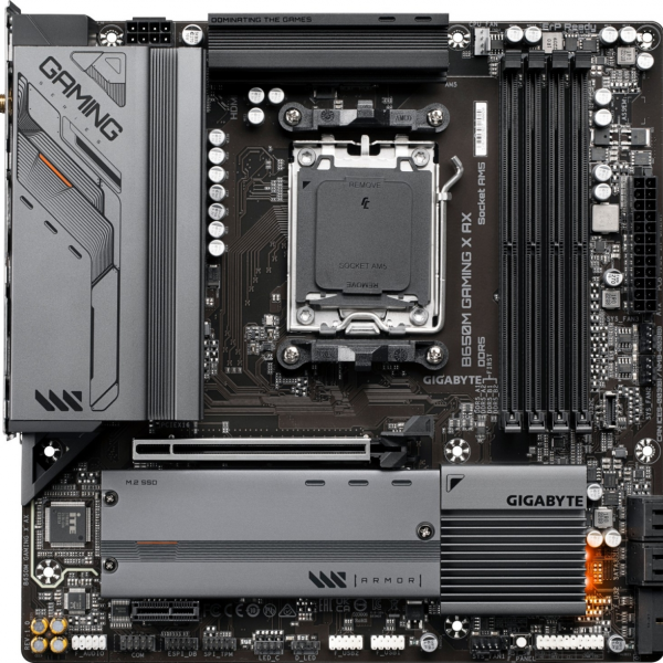 GIGABYTE B650M GAMING X AX, DDR5, SATA3, USB3.2Gen2, DP, 2.5GbE, WiFi 6E, AM5 mATX