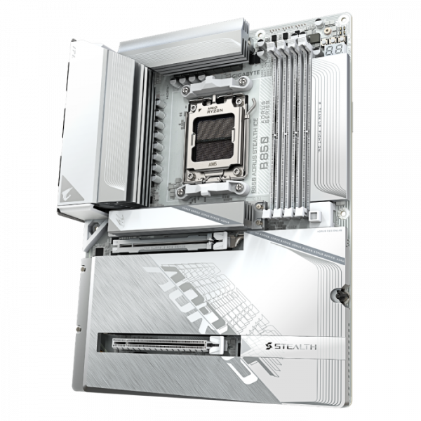 GIGABYTE B850 A STEALTH ICE, DDR5, SATA3, USB3.2Gen2x2, DP, 5GbE, WiFi, AM5 ATX