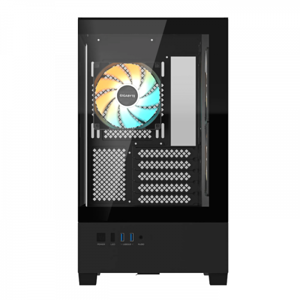Gigabyte C201 PANORAMIC ATX RGB osvetljeno ohišje, črno