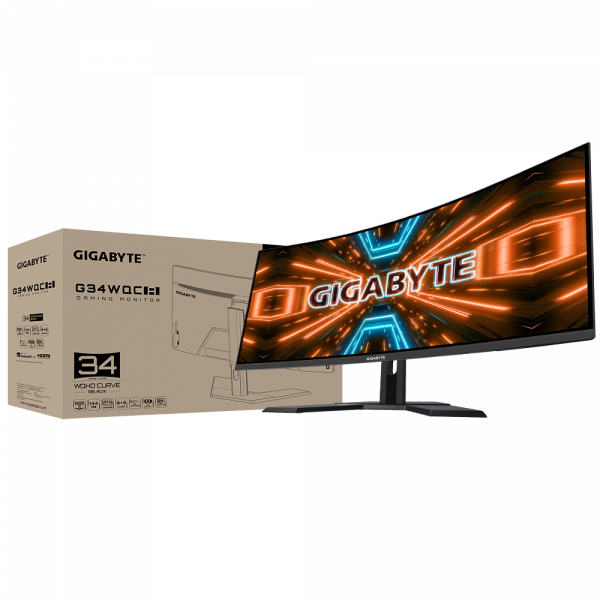 GIGABYTE G34WQC A 34'' Gaming WQHD ukrivljen monitor, 3440 x 1440, 1ms, 144Hz, HDR, zvočniki