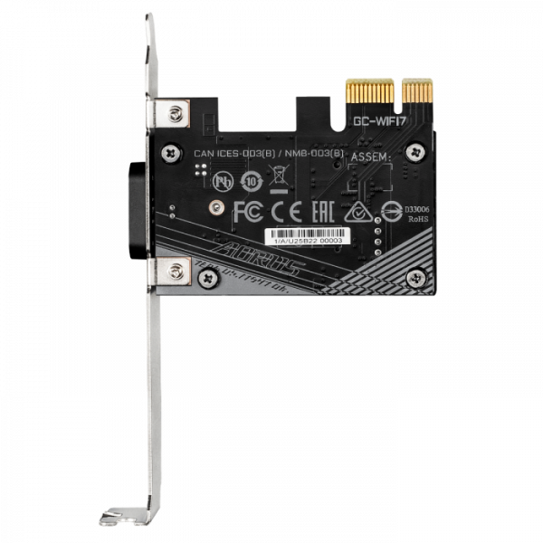 GIGABYTE GC-WIFI7 2Tx2R a/b/g/n/ac/ax/be Tri Band WIFI 7 + BLUETOOTH 5.3 PCI-E kartica