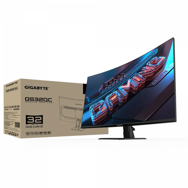 GIGABYTE GS32QC 31,5'' Gaming QHD ukrivljen monitor, 2560 x 1440, 1ms, 170Hz, HDR