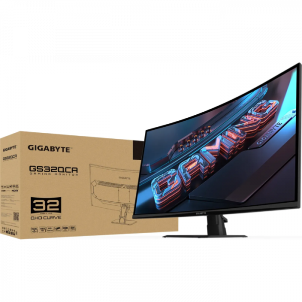 GIGABYTE GS32QCA 31,5 Gaming QHD ukrivljen monitor, 2560 x 1440, 1ms, 180Hz, HDR