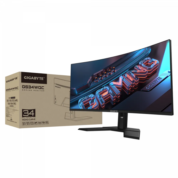 GIGABYTE GS34WQC 34'' Gaming WQHD ukrivljen monitor, 3440 x 1440, 1ms, 135Hz, HDR