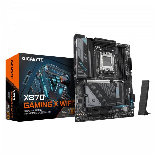 GIGABYTE X870 GAMING X WIFI7, DDR5, SATA3, USB4, DP, 2.5GbE, WiFi 7, AM5 ATX