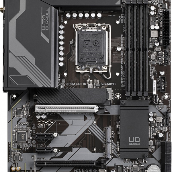 GIGABYTE Z790 UD AX, DDR5, SATA3, USB3.2Gen2x2, DP, 2.5GbE, WiFi 6E, LGA1700 ATX