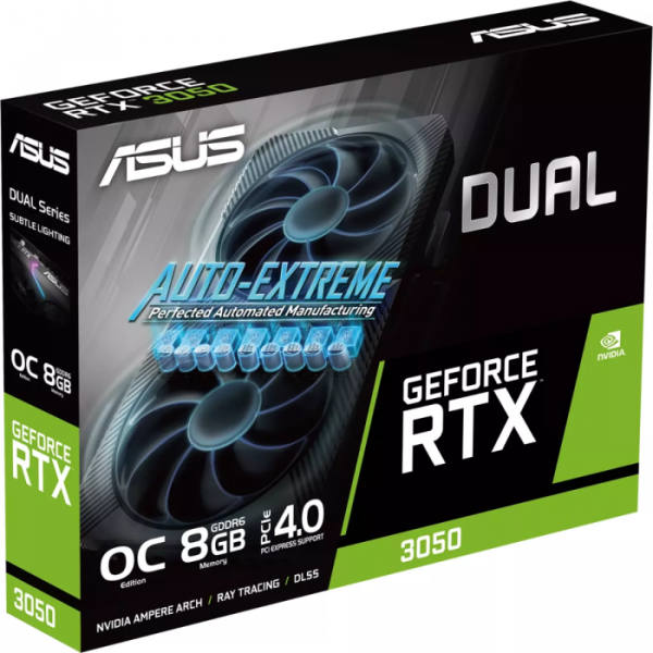 Grafična kartica ASUS GeForce RTX 3050 DUAL OC V2, 8GB GDDR6, PCI-E 4.0 DUAL-RTX3050-O8G-V2