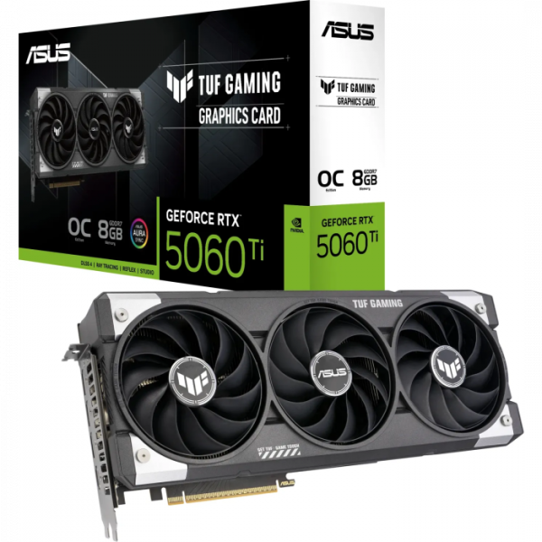 Grafična kartica ASUS TUF Gaming GeForce RTX 5060 Ti OC, 8GB GDDR7, PCI-E 5.0 TUF-RTX5060TI-O8G-GAMING