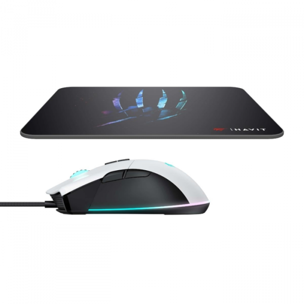 HAVIT komplet gaming miška MS1037CM + podloga