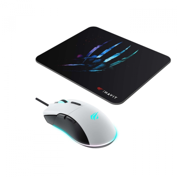 HAVIT komplet gaming miška MS1037CM + podloga