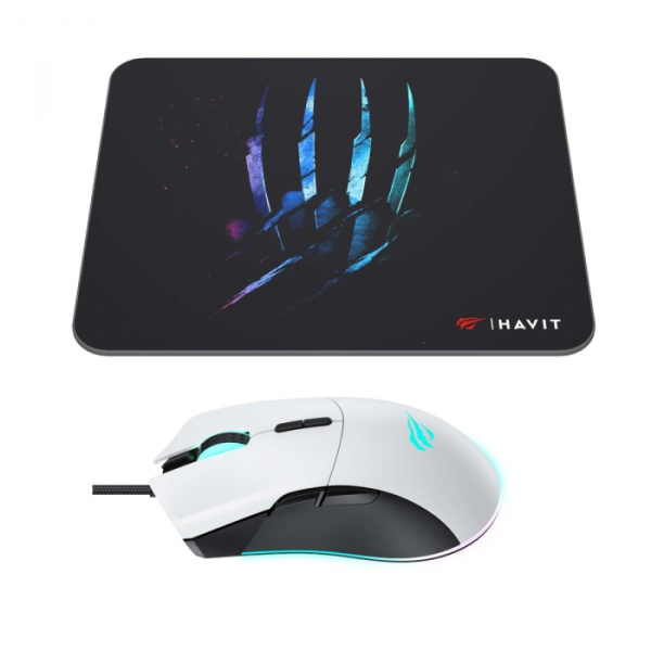 HAVIT komplet gaming miška MS1037CM + podloga