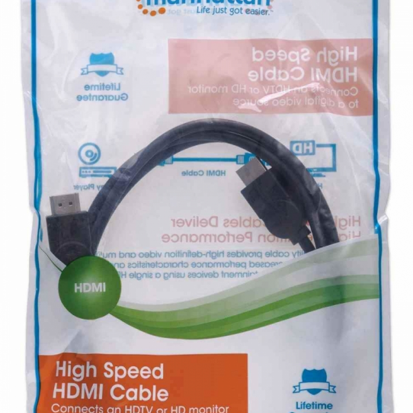 HDMI High Speed kabel 1,8 m črn MANHATTAN