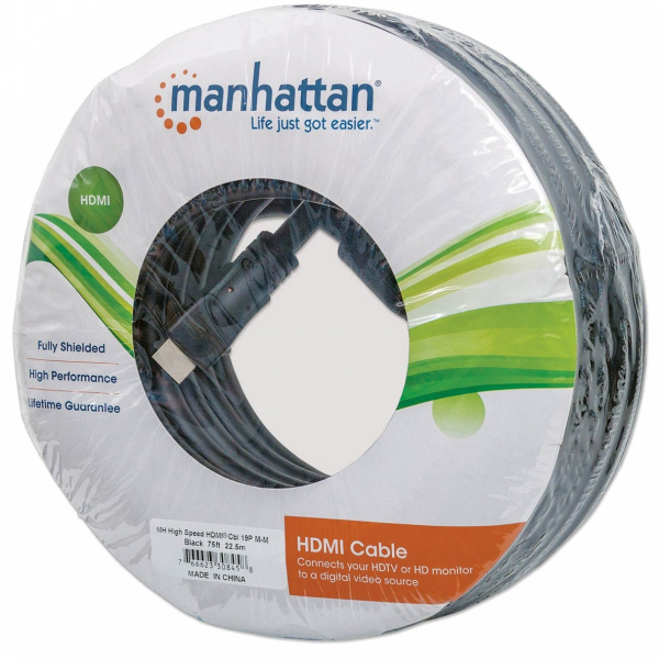 HDMI High Speed kabel 22,5 m črn MANHATTAN