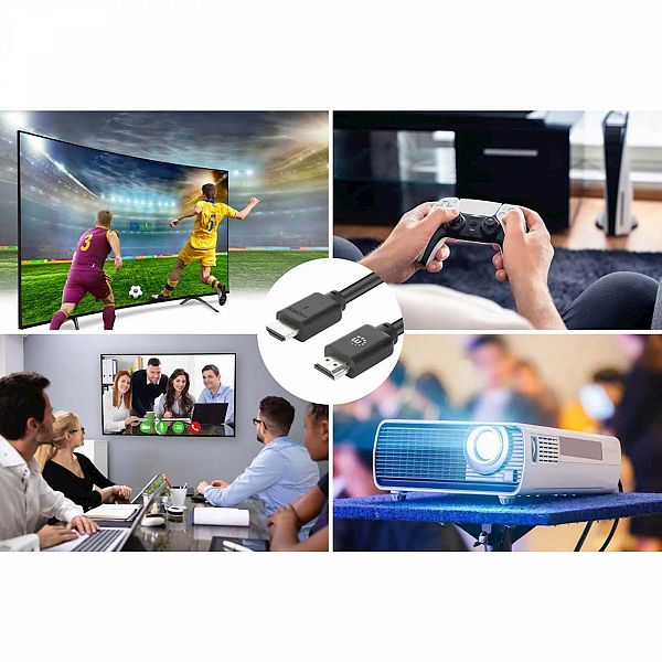 HDMI kabel z Ethernetom 3 m črn MANHATTAN