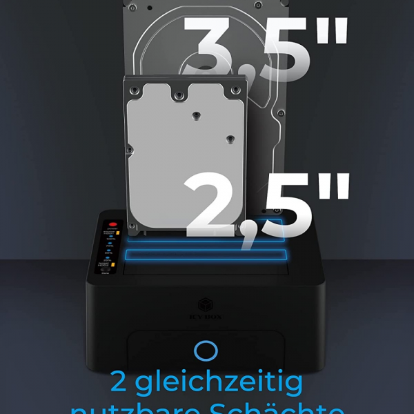 Icybox IB-1232CL-U3 docking & clone postaja za 2,5 in 3