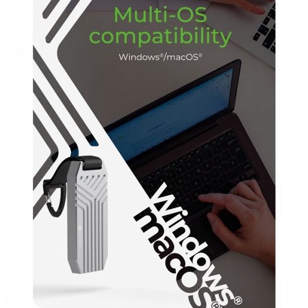 IcyBox IB-1919M-C42 USB4 Gen 3x2 ohišje za M.2 NVMe SSD