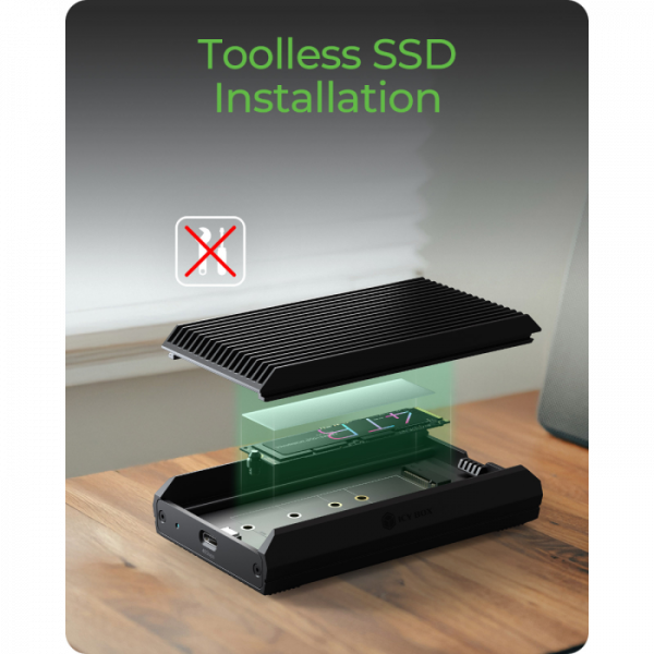 IcyBox IB-1920M-C42 ohišje za M.2 NVMEe z USB 4 tehnologijo