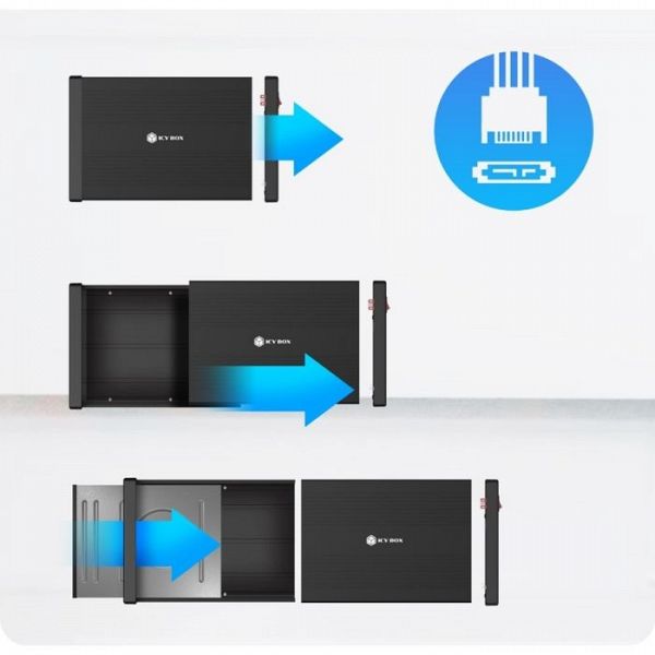 IcyBox IB-525-U3 zunanje ohišje za 5,25