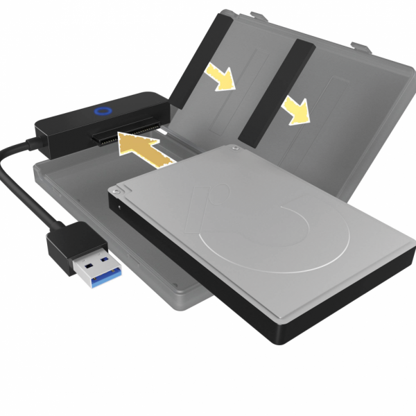 Icybox IB-AC603B-U3  USB 3.2 ohišje/adapter za HDD/SSD 2,5