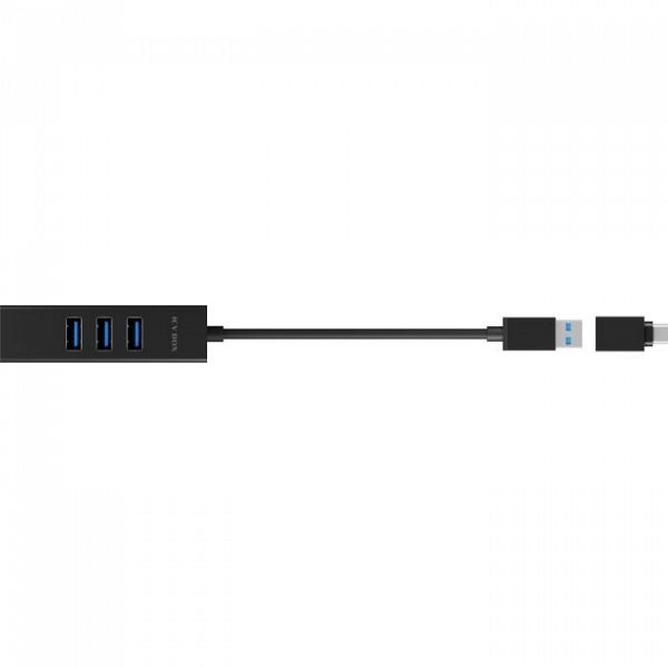 IcyBox  IB-HUB1419-LAN USB-A/C mrežna kartica in 4-portni HUB