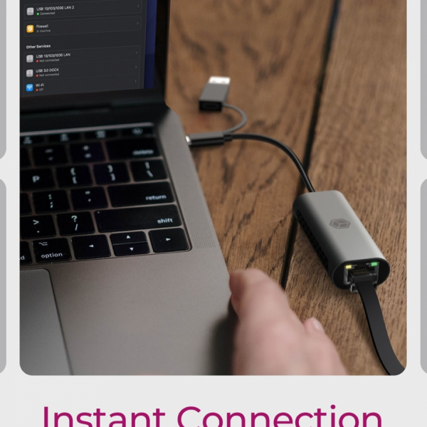 Icybox IB-LAN301-C3 USB-A in USB-C mrežna kartica/adapter na 2.5 Gbit Ethernet