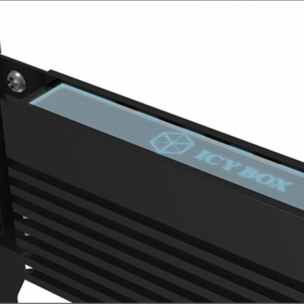 Icybox IB-PCI214M2-HSL ohišje/adapter za M.2 NVMe SSDje na PCIe x4 kartico s hladilnikom