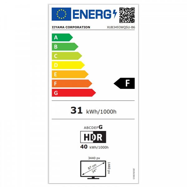 IIYAMA ProLite XUB3493WQSU-B6 86,7cm (34