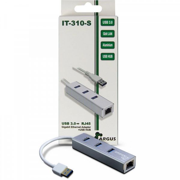 INTER-TECH Argus IT-310-S RJ45/3xUSB3.0 LAN adapter
