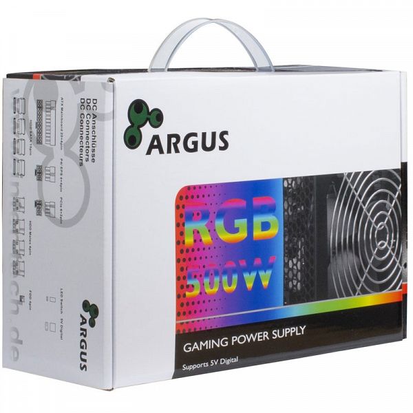 INTER-TECH Argus RGB-500W II 80 Plus Bronze ATX napajalnik