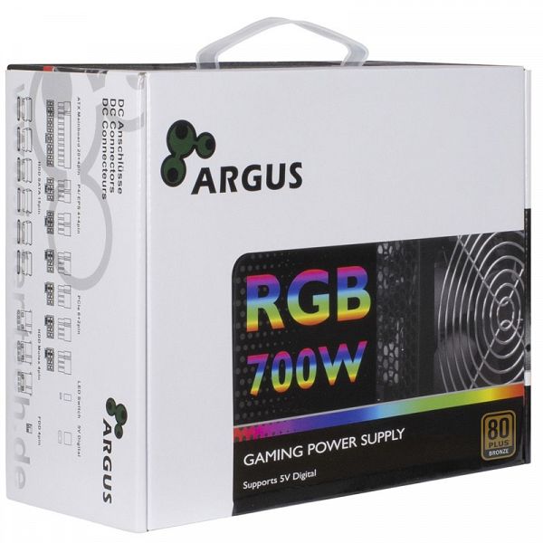 INTER-TECH Argus RGB-700W II 80 Plus Bronze ATX napajalnik