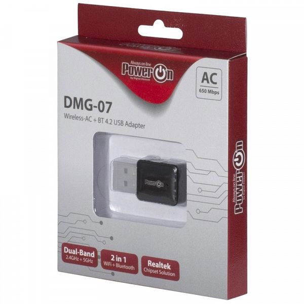 INTER-TECH DMG-07 AC650 Dual Band WLAN  Bluetooth USB brezžični mrežni adapter