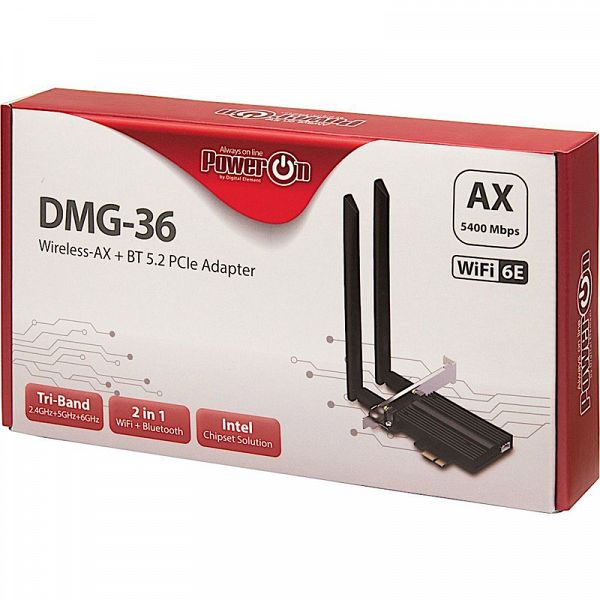 INTER-TECH DMG-36 AX5400 WLAN PCI express mrežna kartica