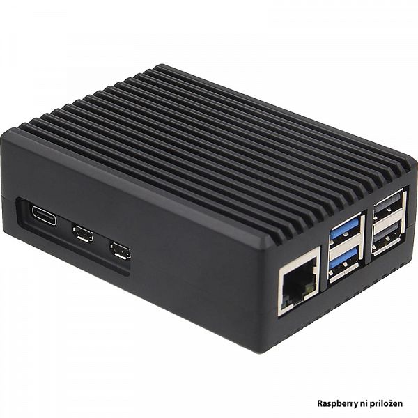INTER-TECH ODS-739 črno ohišje za RASPBERRY Pi 5