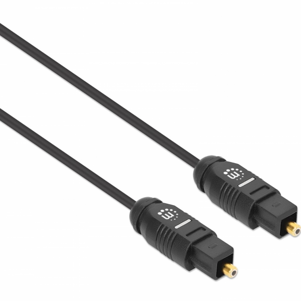Kabel digitalni optični avdio Toslink MANHATTAN, 2xToslink S/PDIF moški, 3 m, črne barve