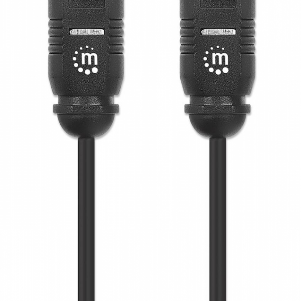 Kabel digitalni optični avdio Toslink MANHATTAN, 2xToslink S/PDIF moški, 3 m, črne barve