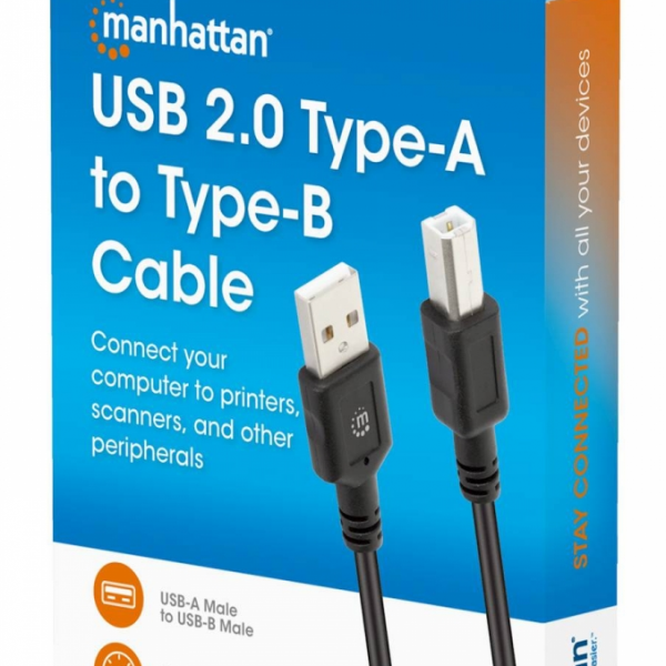Kabel USB 2.0 Type-A to Type-B 2m MAHATTAN