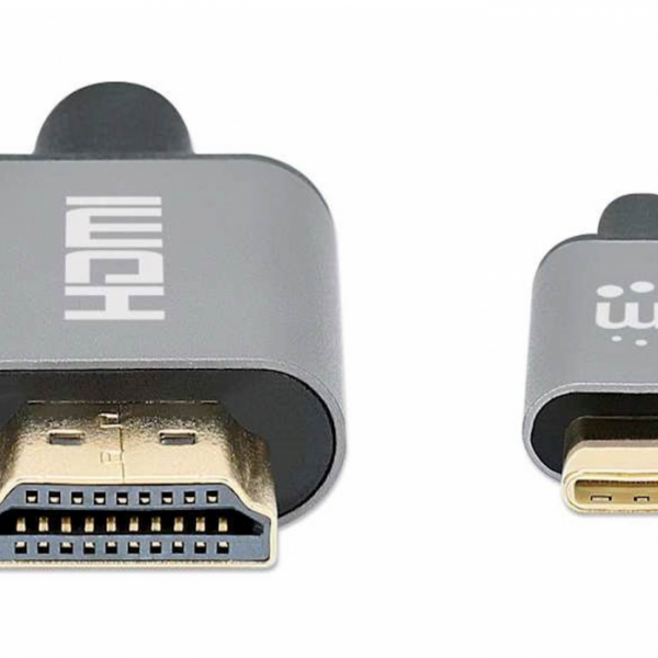 Kabel USB-C moški/HDMI moški MAHATTAN, (UHD) 4K@60Hz, 1 m, črna