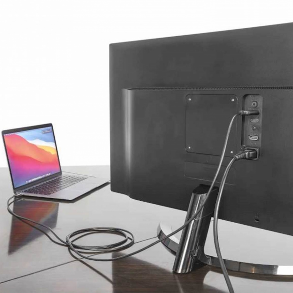 Kabel USB-C moški/HDMI moški MAHATTAN, (UHD) 4K@60Hz, 1 m, črna