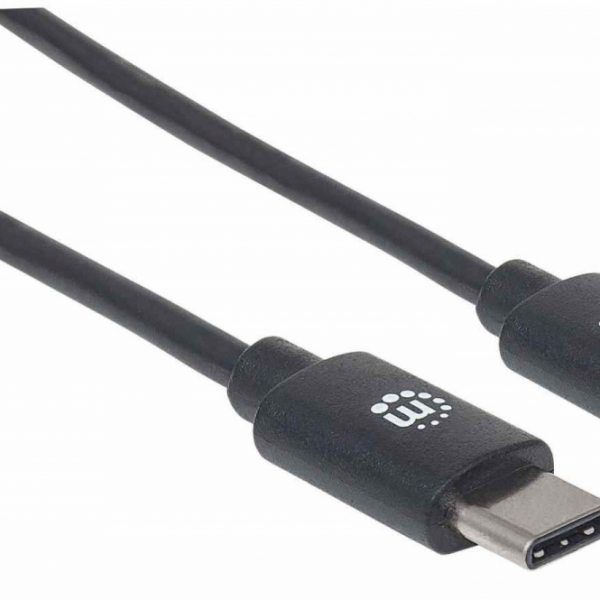 Kabel USB C/USB C MANHATTAN moški/moški, USB 2.0, 1m, črne barve