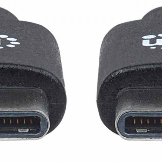 Kabel USB C/USB C MANHATTAN moški/moški, USB 2.0, 0,5m, črne barve